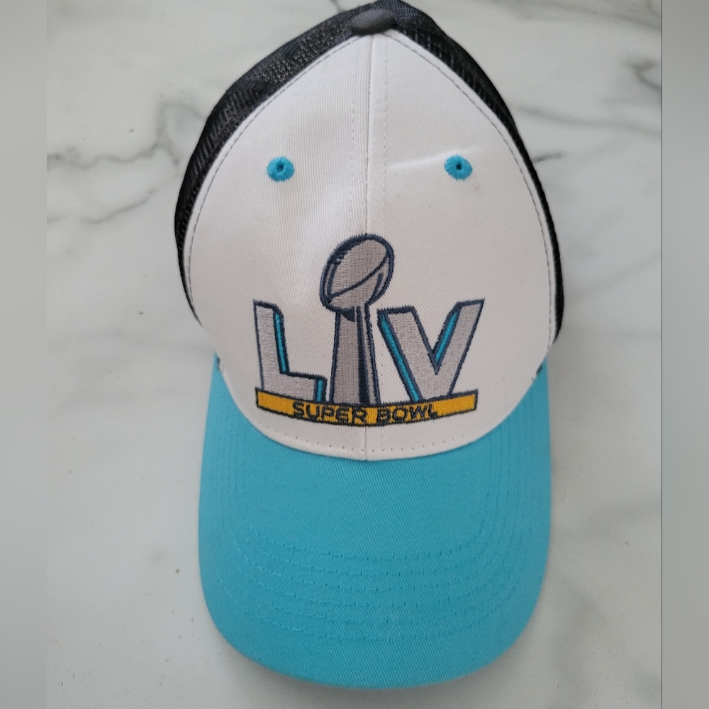 LV Super Bowl White/Blue Adjustable Hat Cap